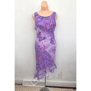 My Michelle Y2K Whimsical Fairy Butterfly Asymmetrical Dress 10 Vintage 90s